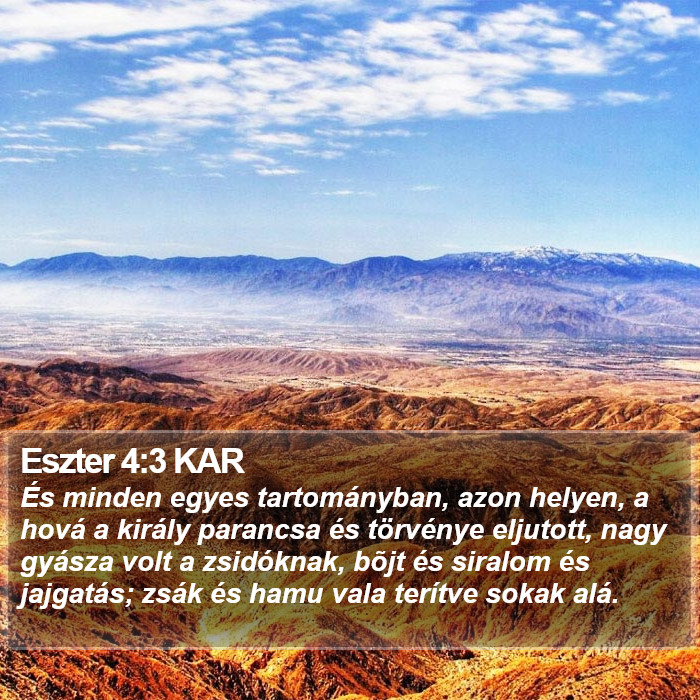 Eszter 4:3 KAR Bible Study