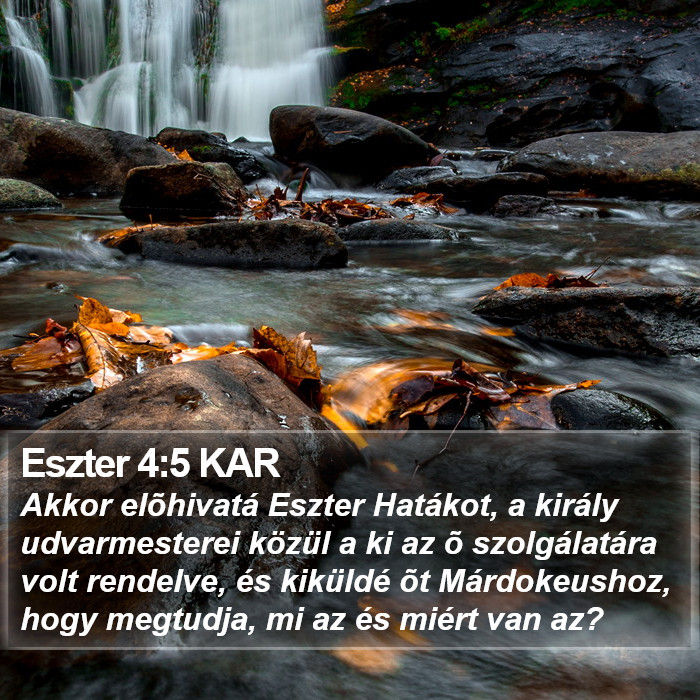 Eszter 4:5 KAR Bible Study