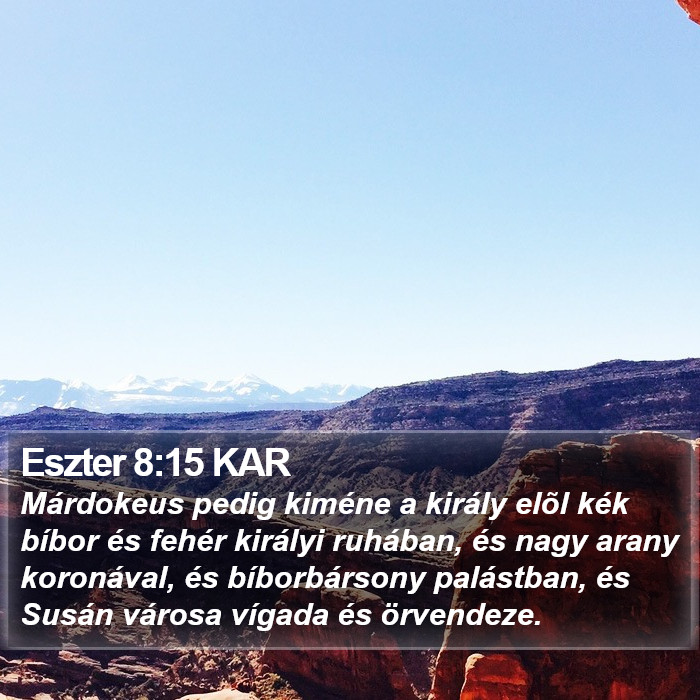 Eszter 8:15 KAR Bible Study