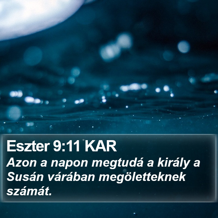 Eszter 9:11 KAR Bible Study