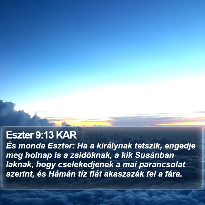 Eszter 9:13 KAR Bible Study