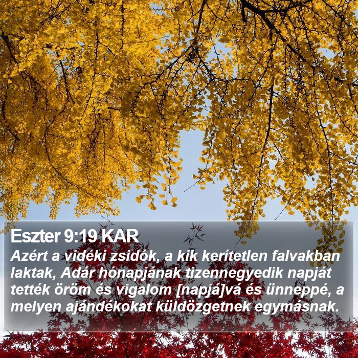 Eszter 9:19 KAR Bible Study