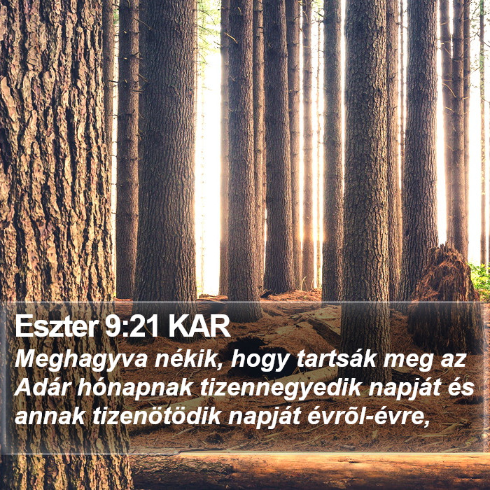 Eszter 9:21 KAR Bible Study