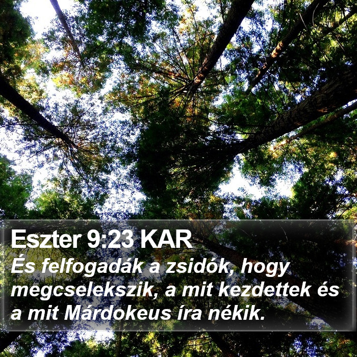 Eszter 9:23 KAR Bible Study