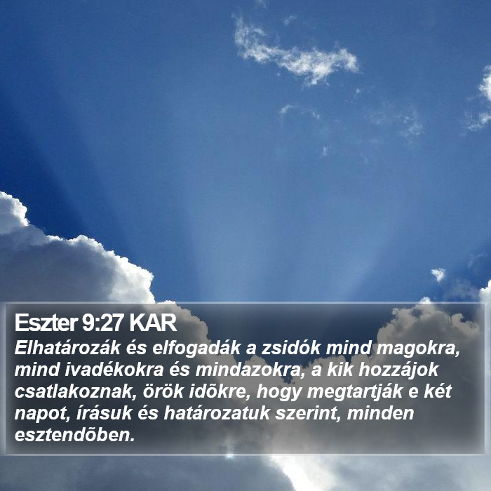 Eszter 9:27 KAR Bible Study