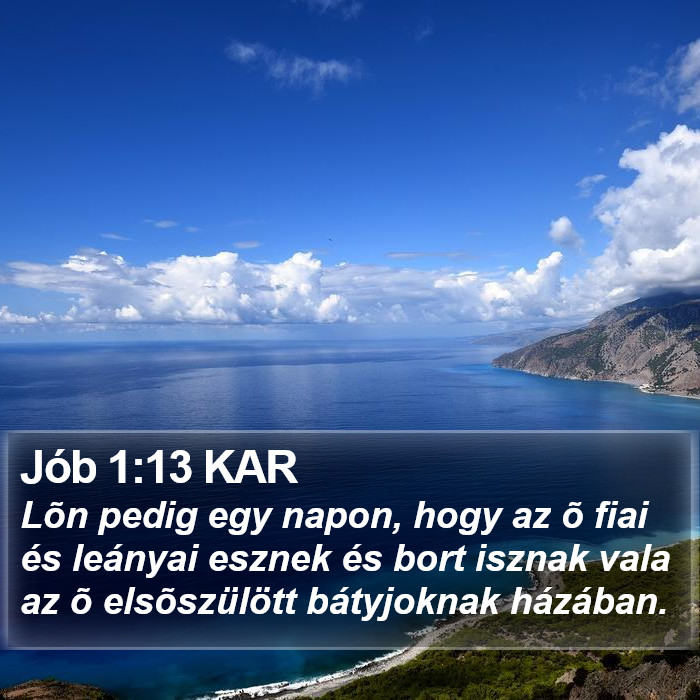 Jób 1:13 KAR Bible Study