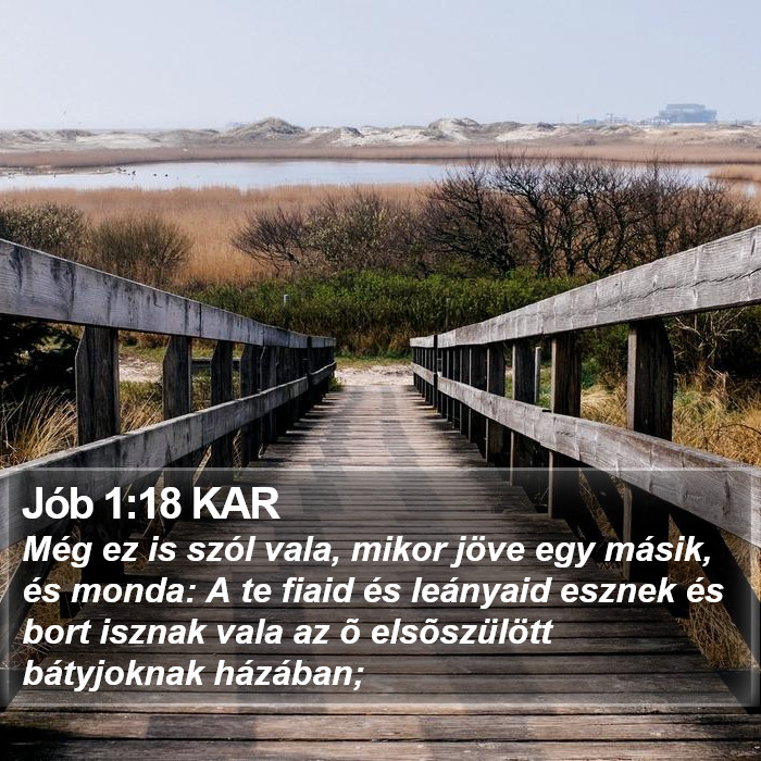 Jób 1:18 KAR Bible Study