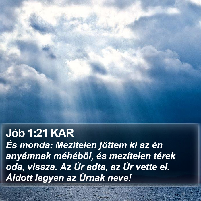 Jób 1:21 KAR Bible Study