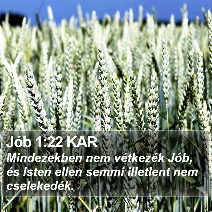 Jób 1:22 KAR Bible Study