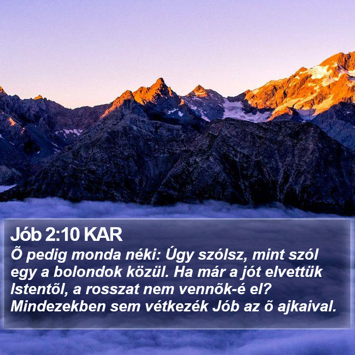 Jób 2:10 KAR Bible Study