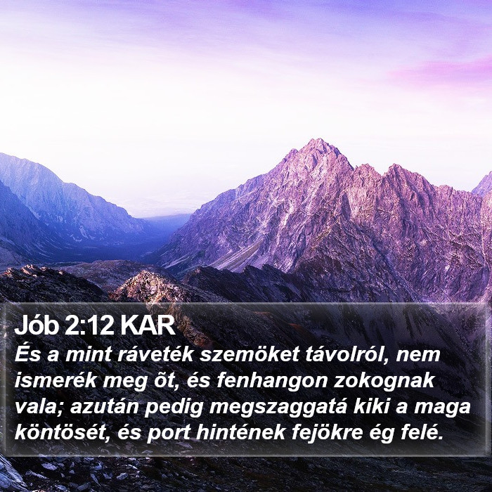 Jób 2:12 KAR Bible Study