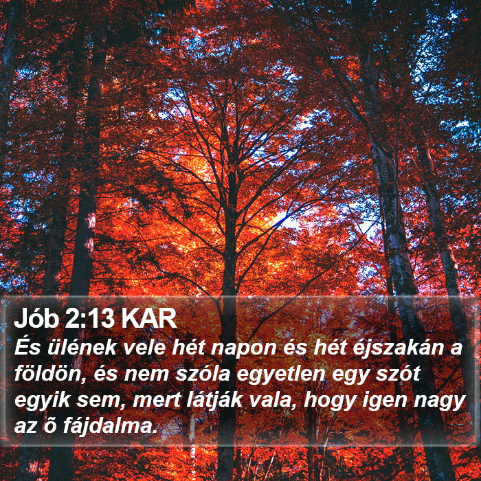 Jób 2:13 KAR Bible Study