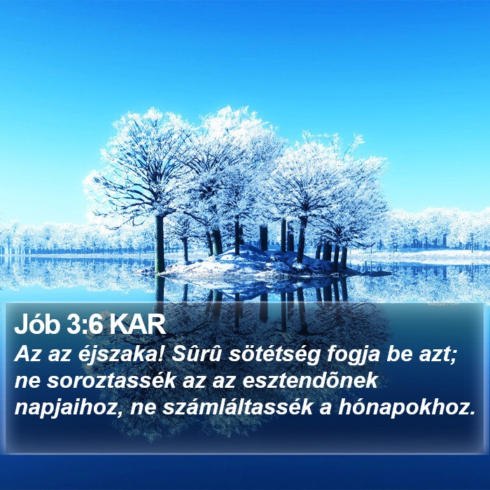 Jób 3:6 KAR Bible Study