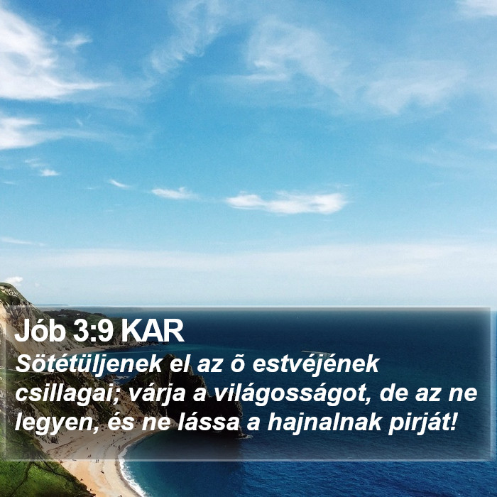 Jób 3:9 KAR Bible Study