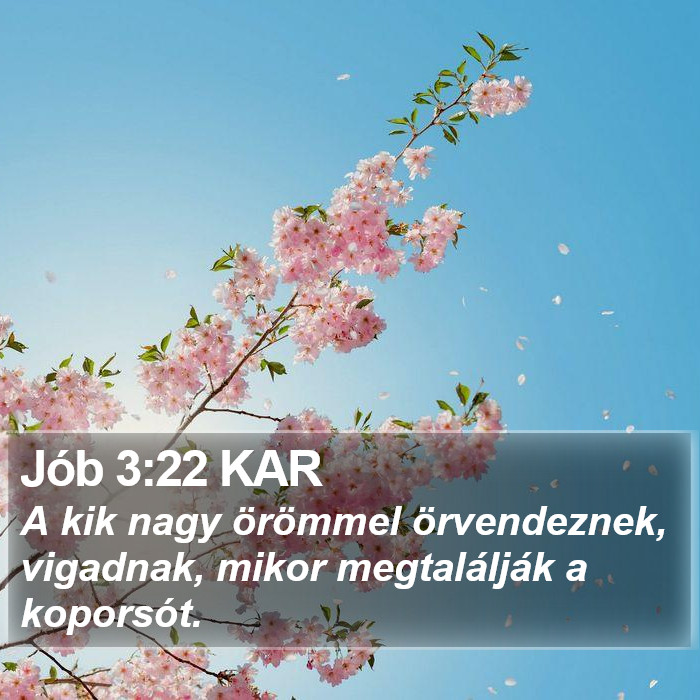 Jób 3:22 KAR Bible Study