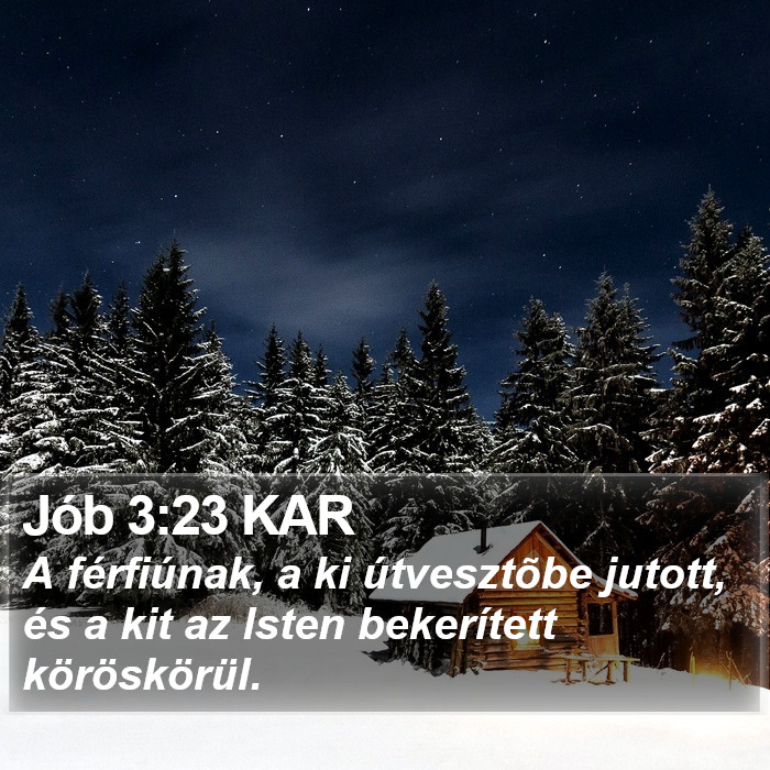 Jób 3:23 KAR Bible Study