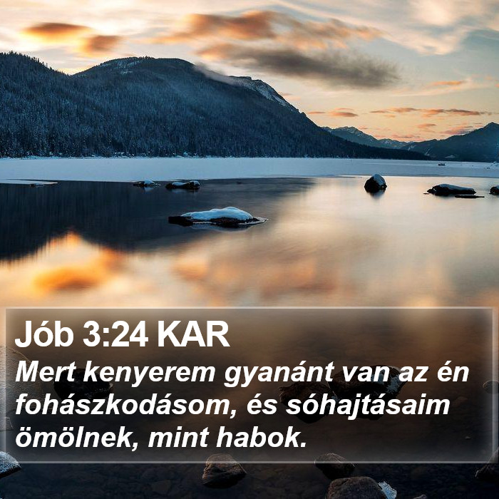 Jób 3:24 KAR Bible Study