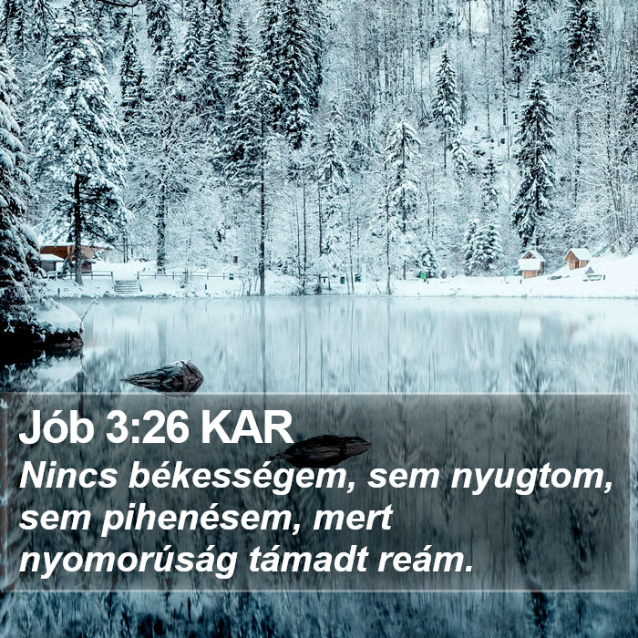 Jób 3:26 KAR Bible Study