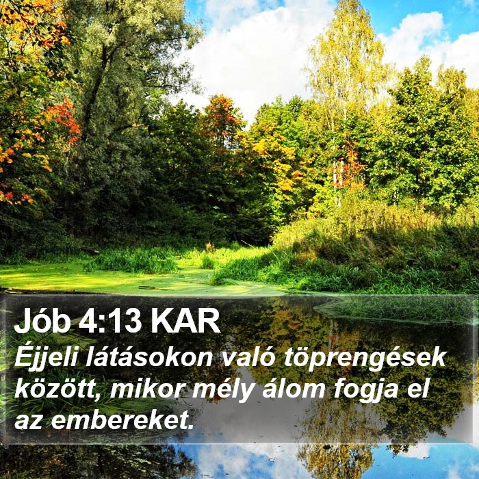 Jób 4:13 KAR Bible Study