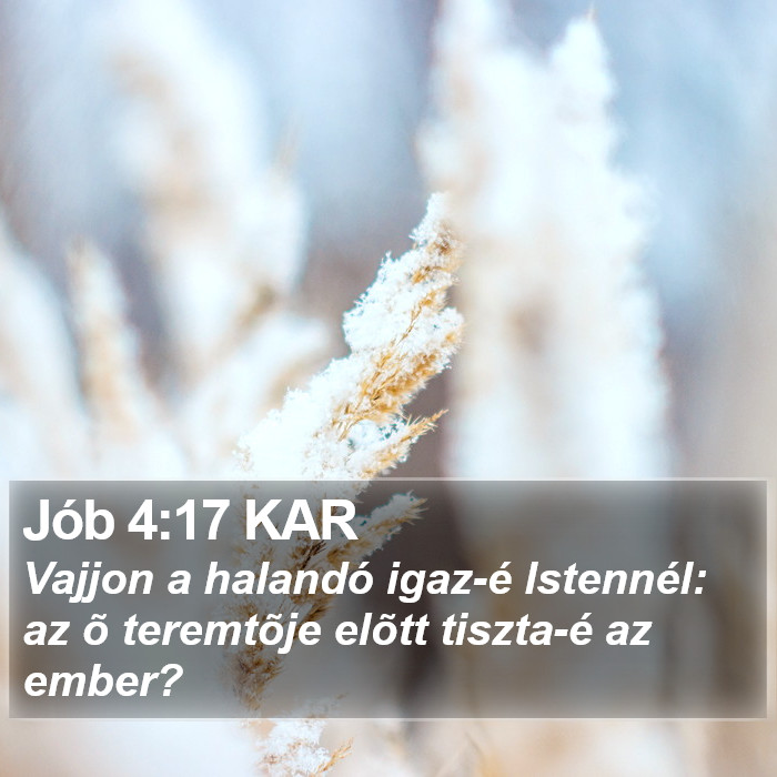 Jób 4:17 KAR Bible Study