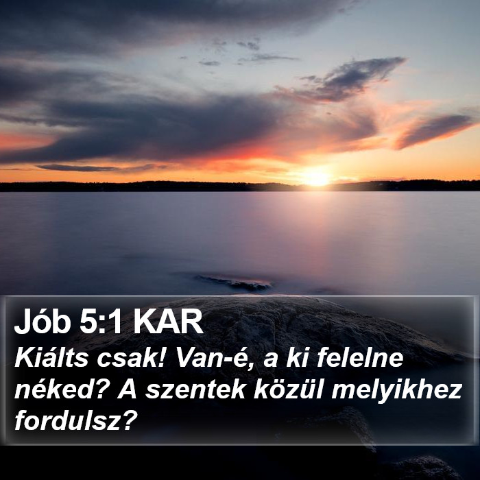 Jób 5:1 KAR Bible Study