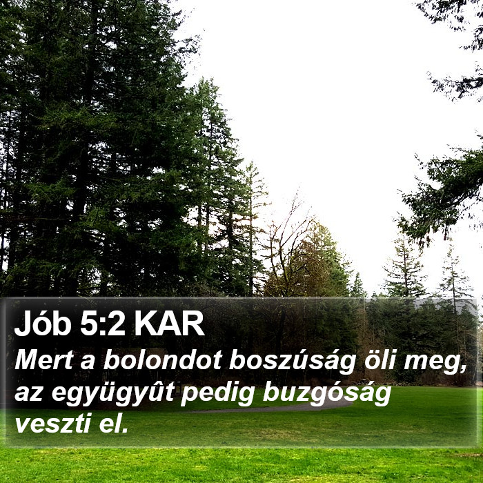 Jób 5:2 KAR Bible Study