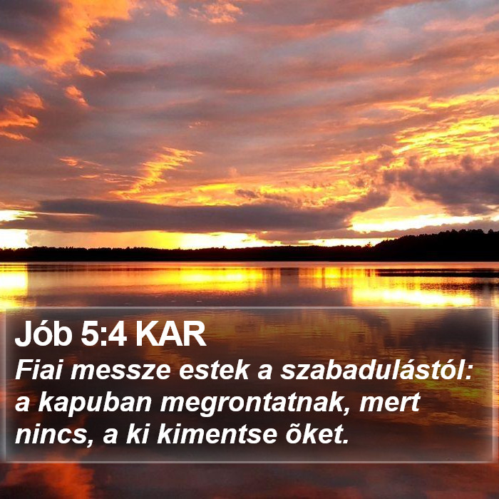 Jób 5:4 KAR Bible Study