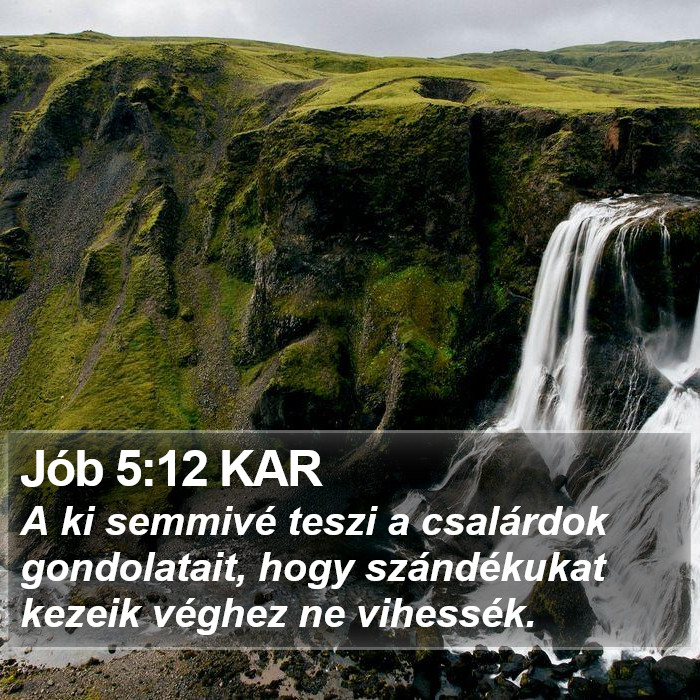 Jób 5:12 KAR Bible Study