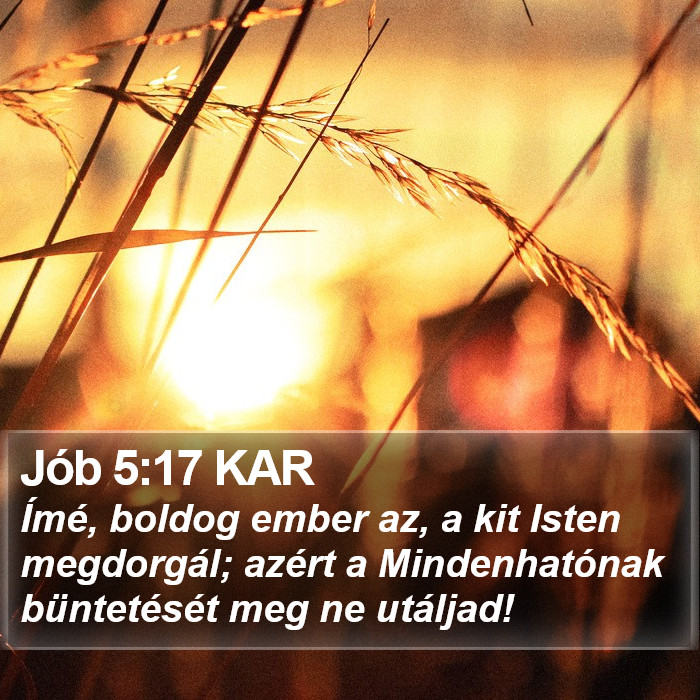 Jób 5:17 KAR Bible Study