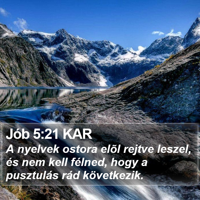 Jób 5:21 KAR Bible Study