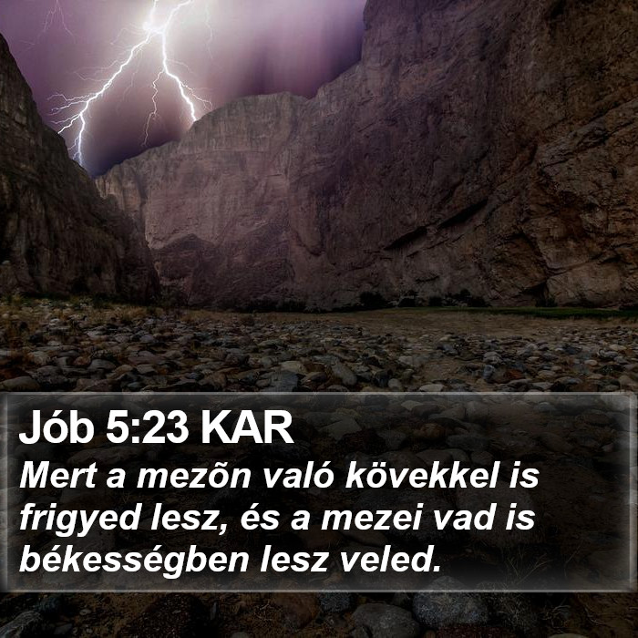 Jób 5:23 KAR Bible Study