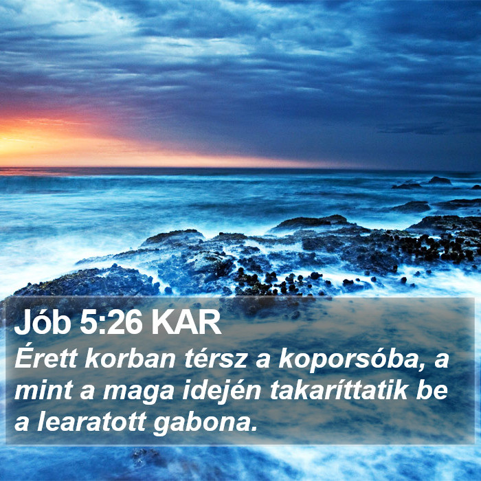 Jób 5:26 KAR Bible Study