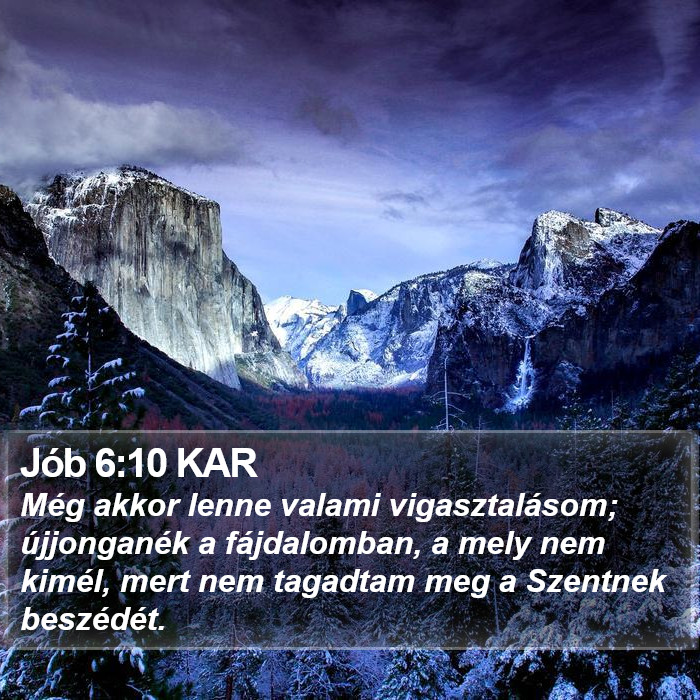 Jób 6:10 KAR Bible Study