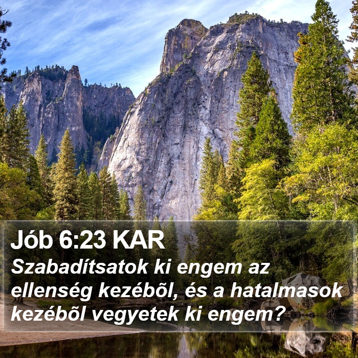 Jób 6:23 KAR Bible Study