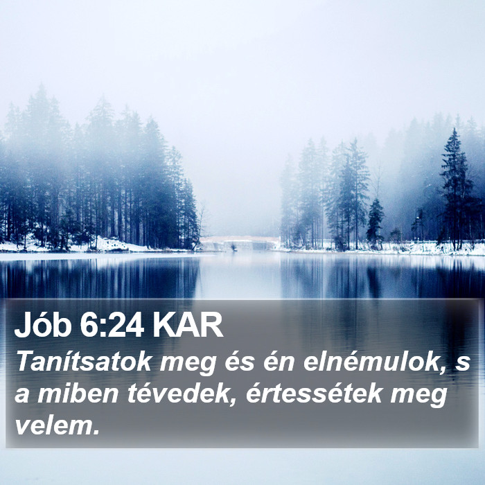 Jób 6:24 KAR Bible Study