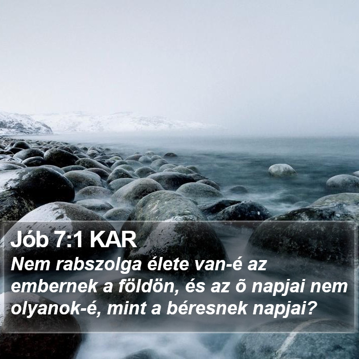 Jób 7:1 KAR Bible Study