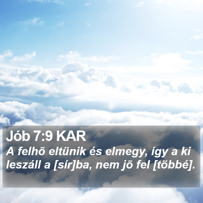 Jób 7:9 KAR Bible Study