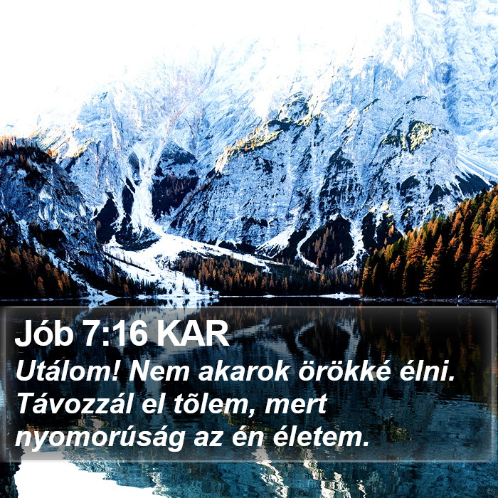 Jób 7:16 KAR Bible Study