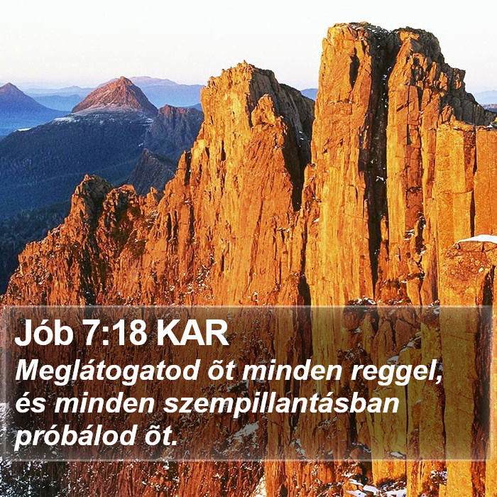 Jób 7:18 KAR Bible Study