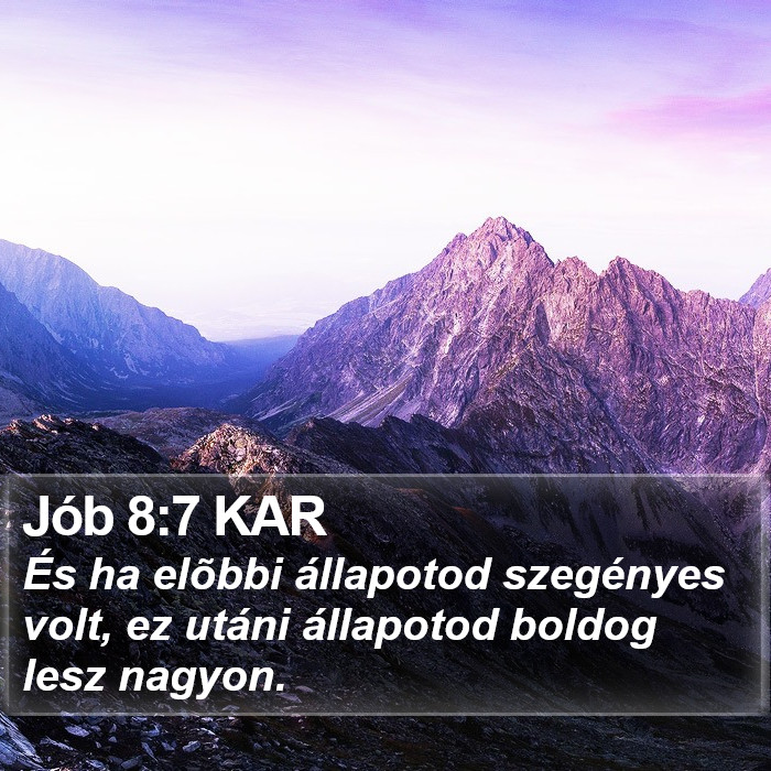 Jób 8:7 KAR Bible Study