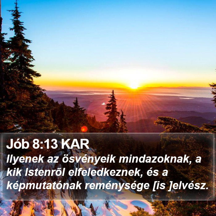 Jób 8:13 KAR Bible Study