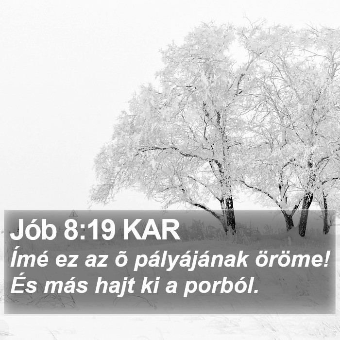 Jób 8:19 KAR Bible Study