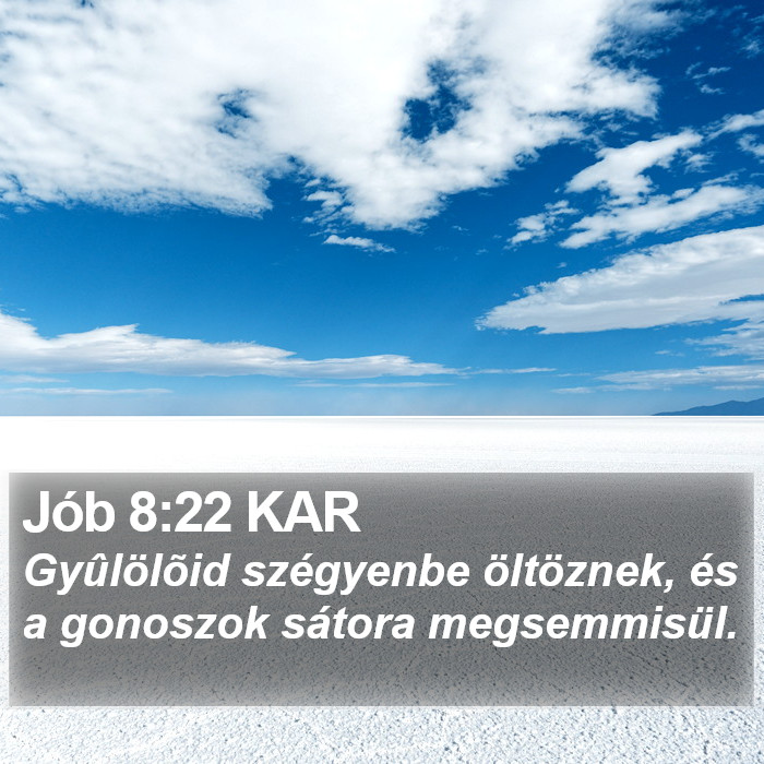 Jób 8:22 KAR Bible Study