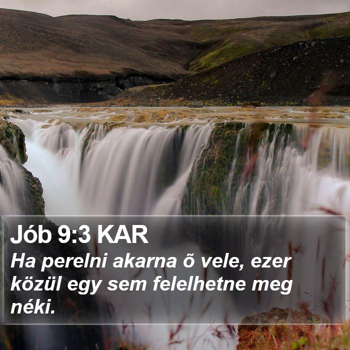 Jób 9:3 KAR Bible Study