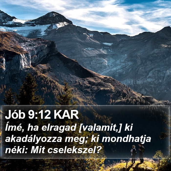 Jób 9:12 KAR Bible Study