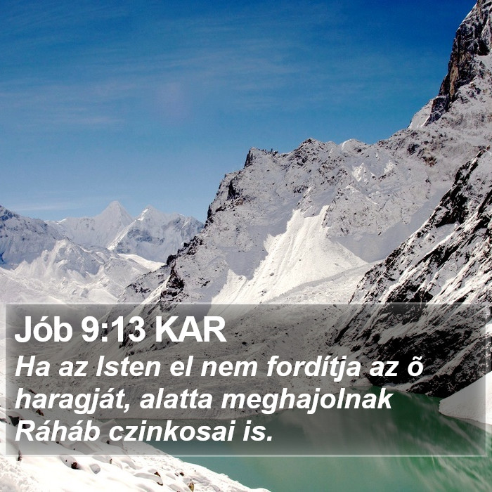 Jób 9:13 KAR Bible Study