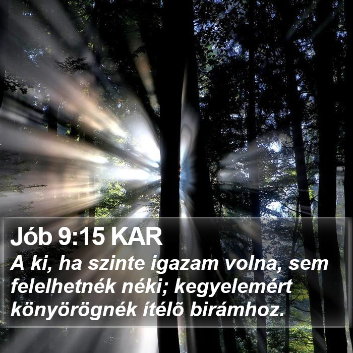 Jób 9:15 KAR Bible Study