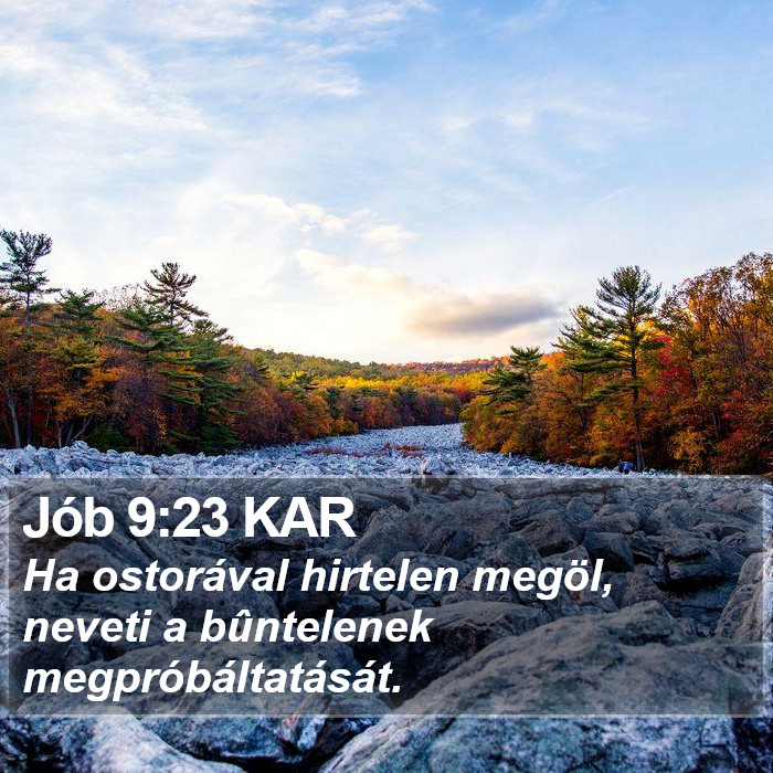 Jób 9:23 KAR Bible Study