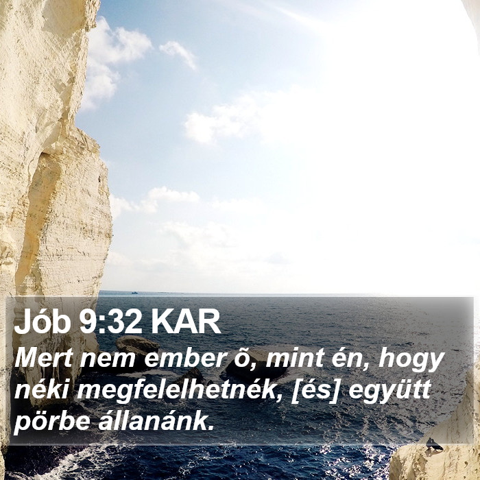 Jób 9:32 KAR Bible Study