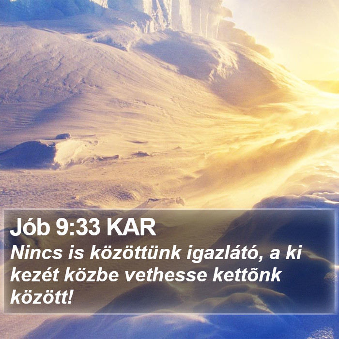 Jób 9:33 KAR Bible Study